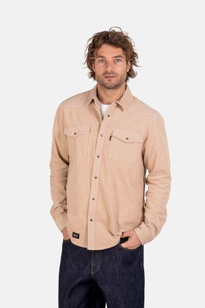 Western Cord Shirt Cashew Sand