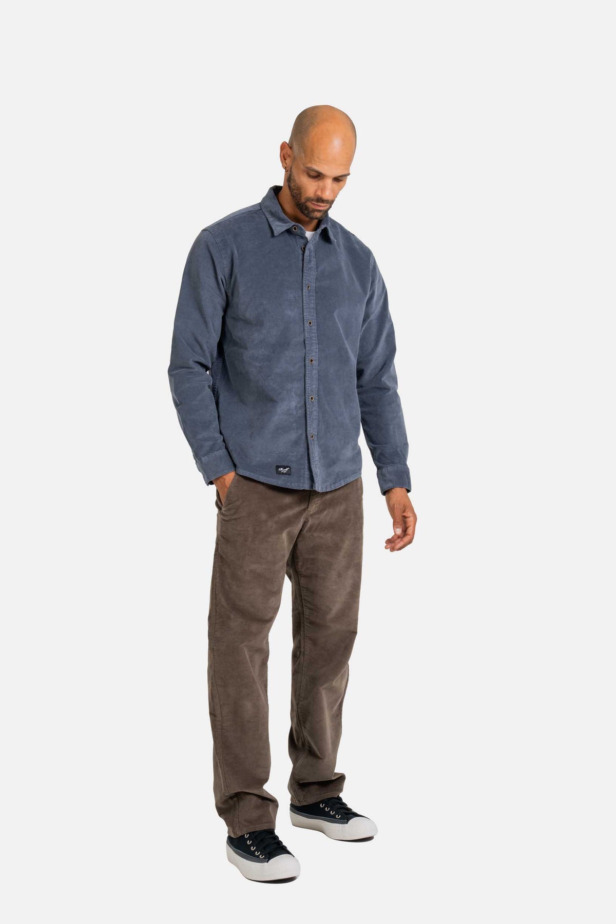 Regular Flex Chino Flanel Cord Olive Brown