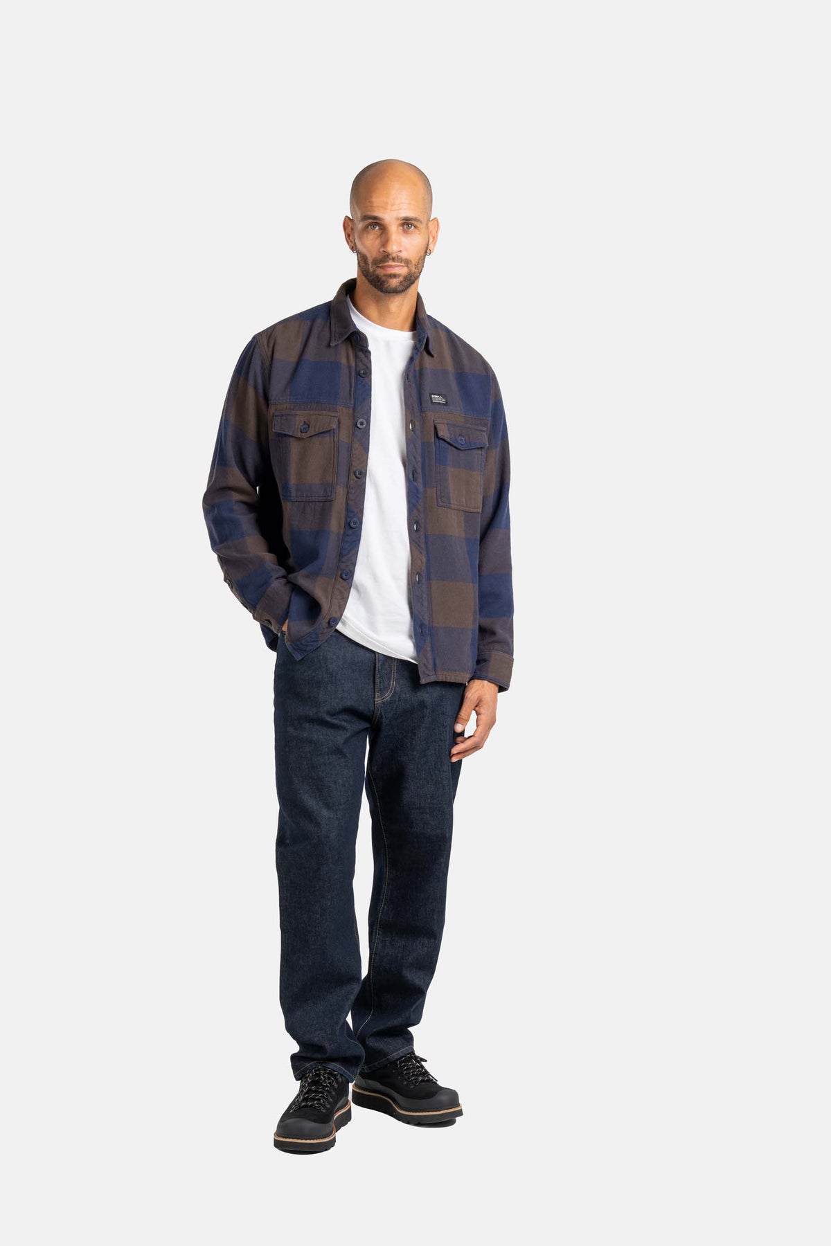 Freeman Shirt Check Brown/Navy