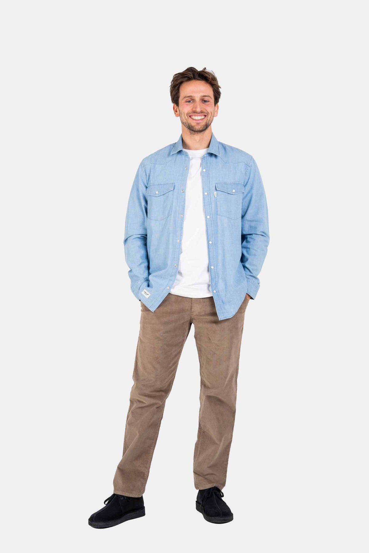 Western Shirt Light Blue Wash