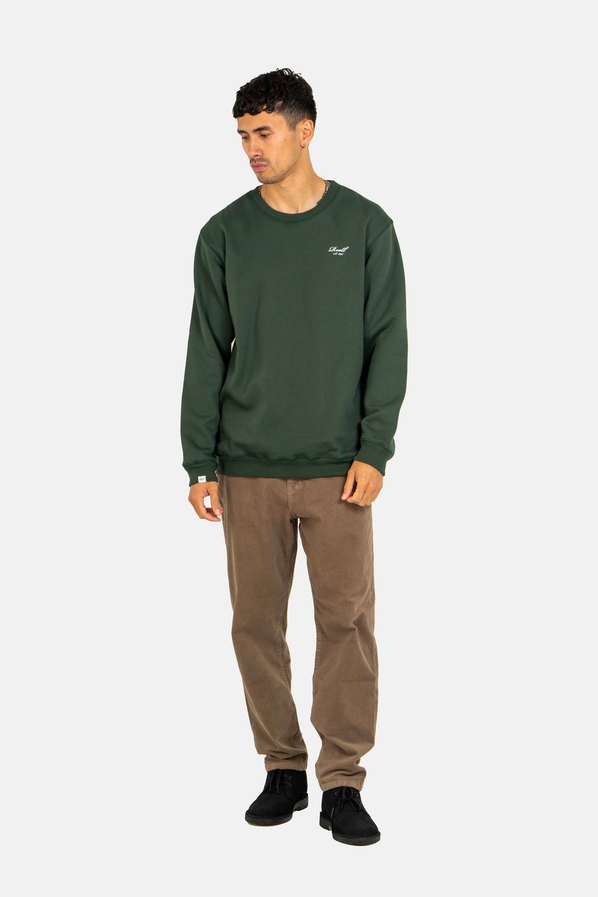 Staple Logo Crewneck Forest Green