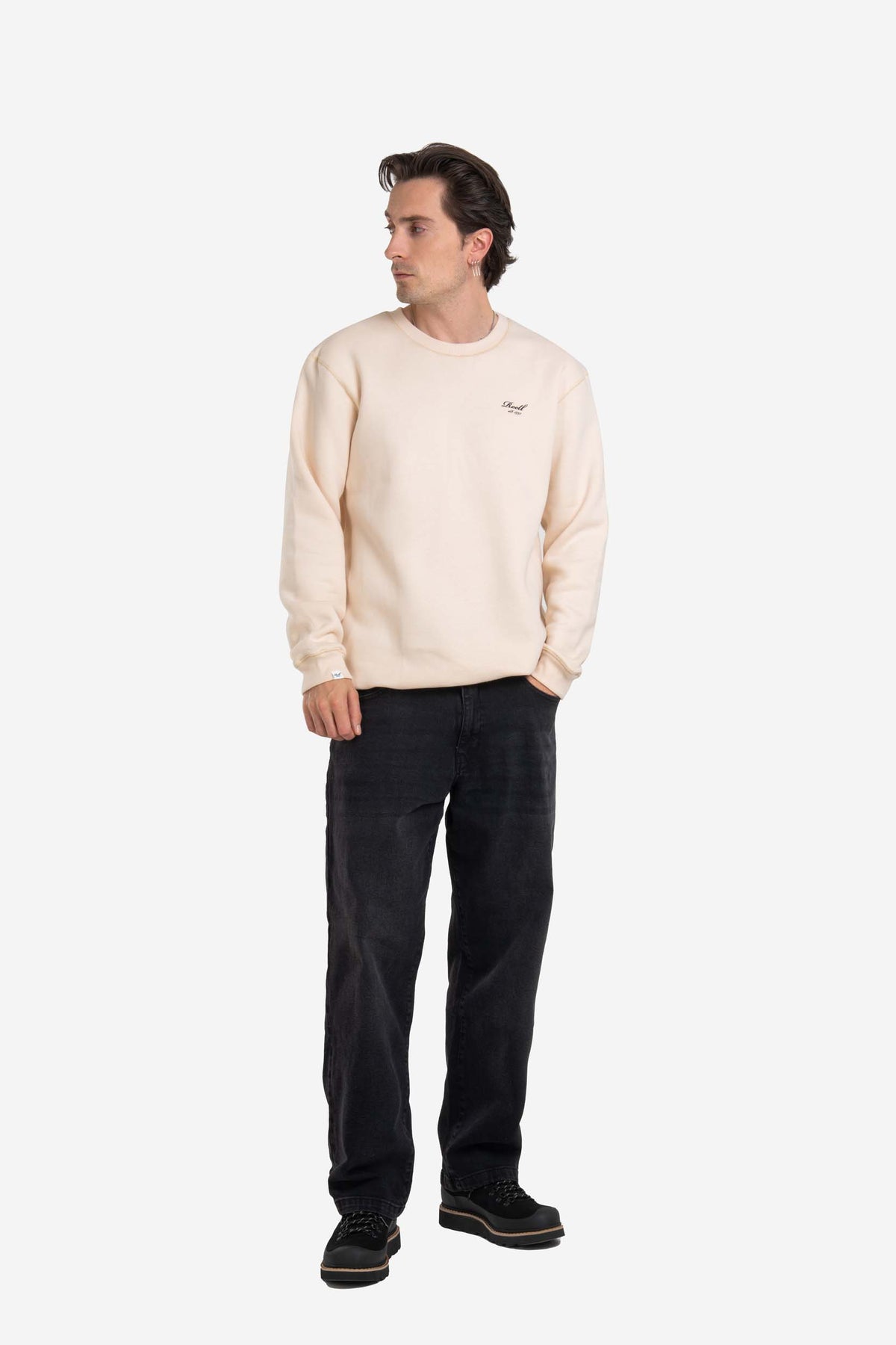 Staple Logo Crewneck Silver Peony