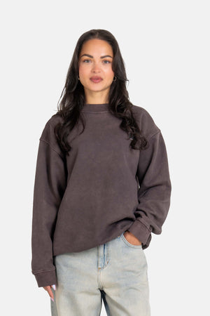 Women Crewneck Natural Stone Grey