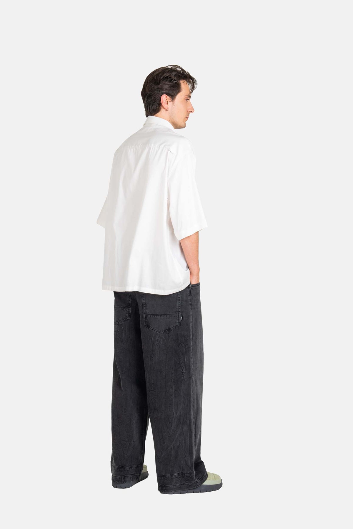 Giant Baggy Black Grey Wash