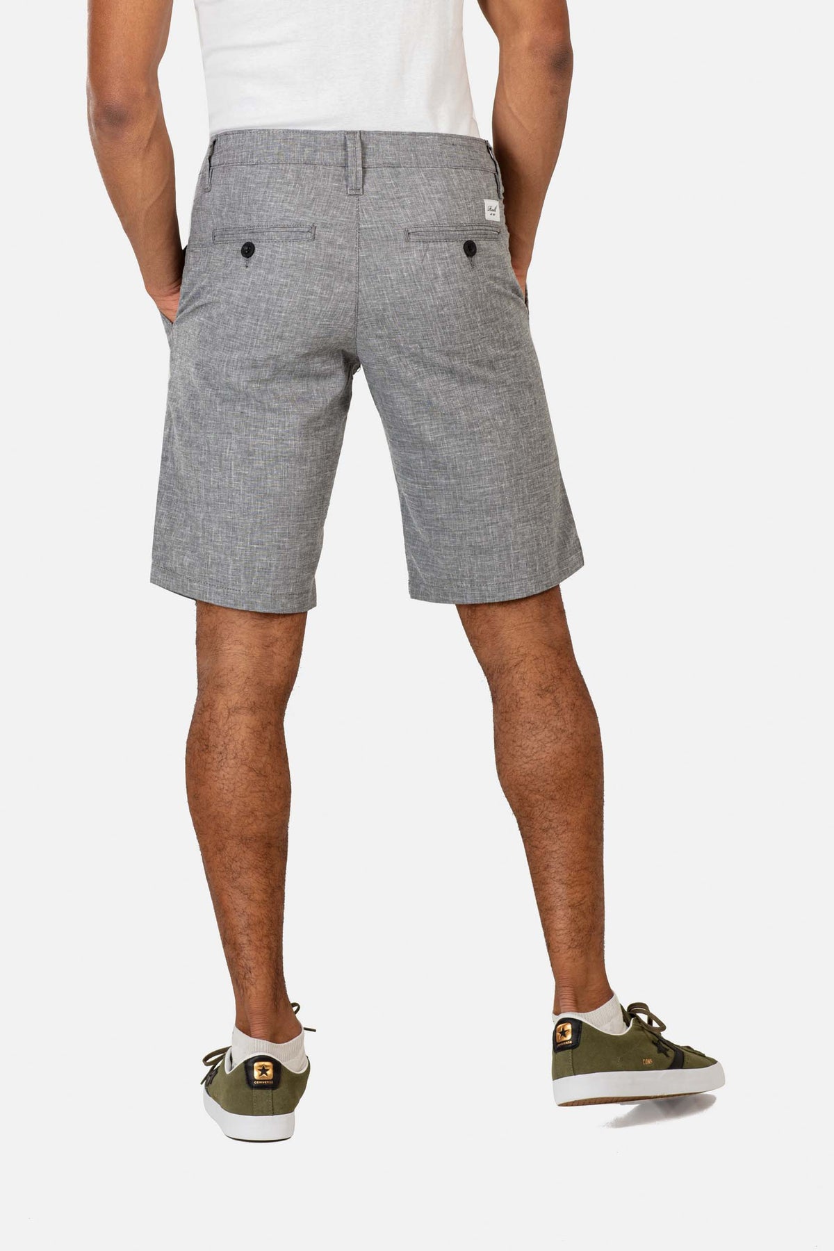 Flex Grip Chino Short Grey Linen