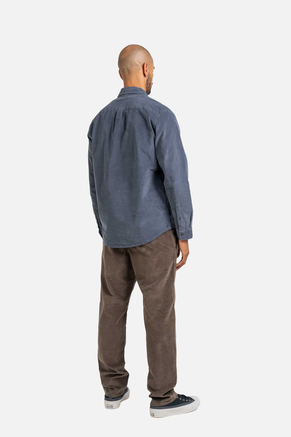 Strike Shirt Baby Cord Blue Grey