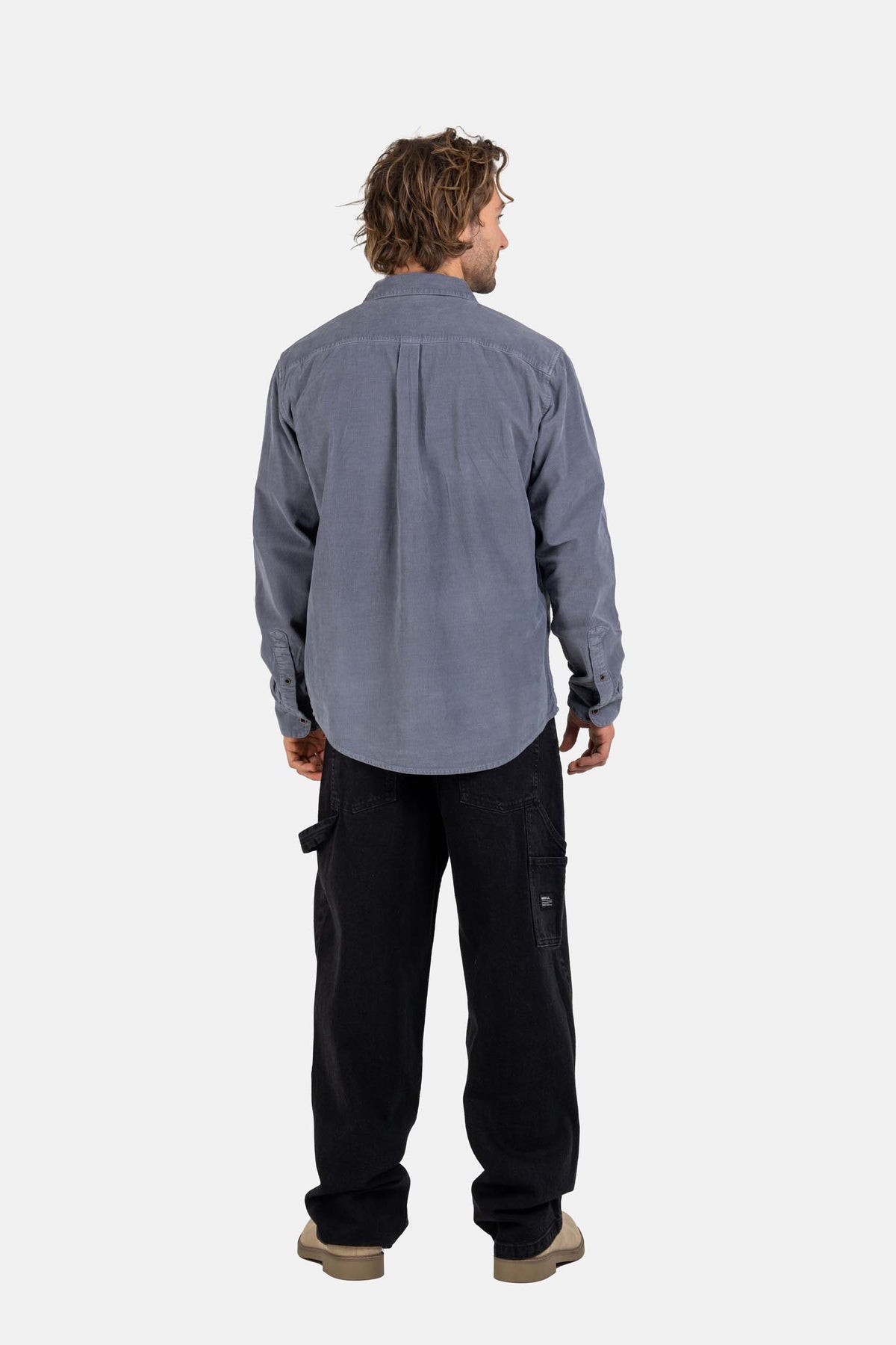 Dual Cord Shirt Grey Blue