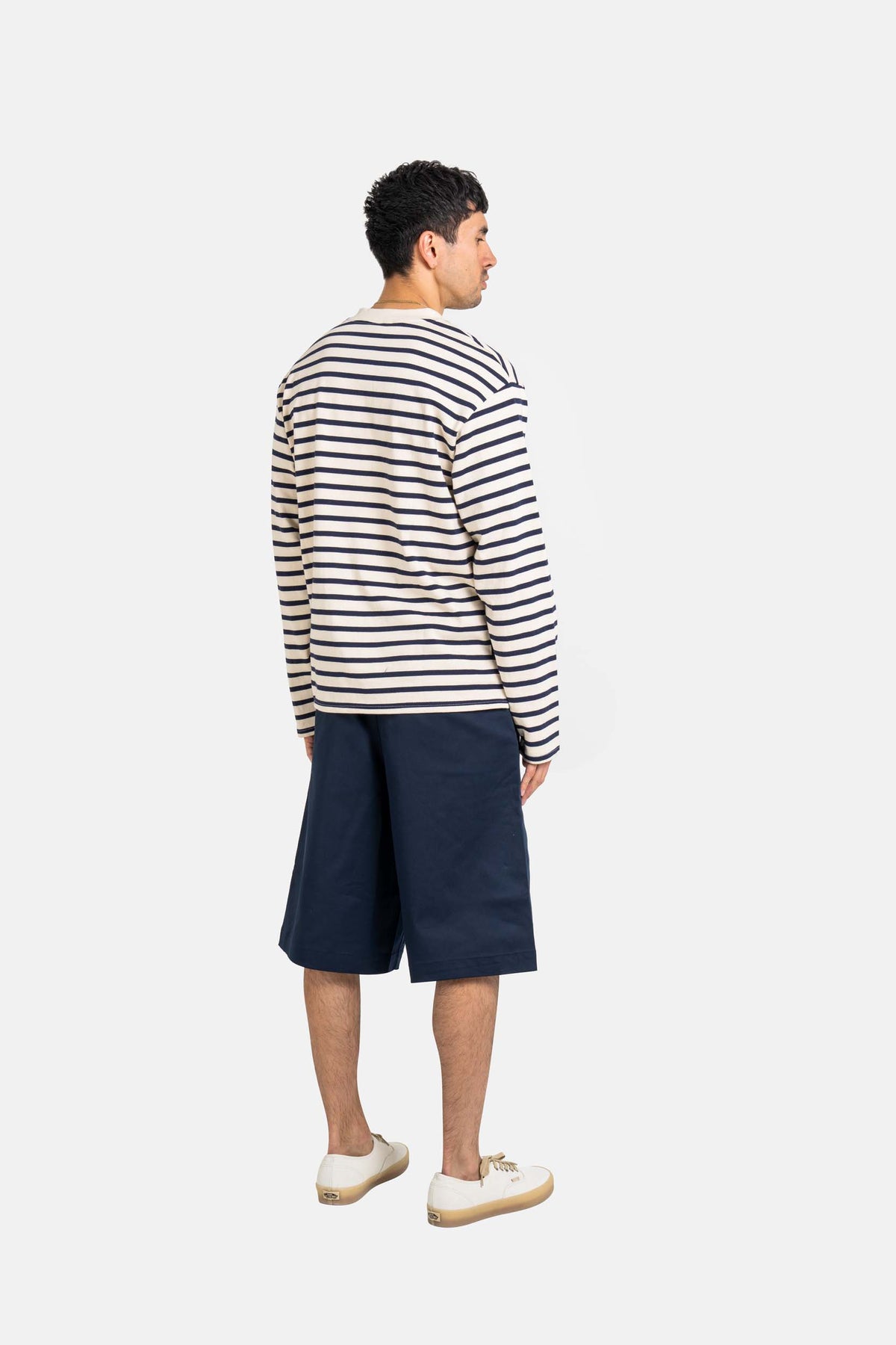 Cross Longsleeve Offwhite / Navy