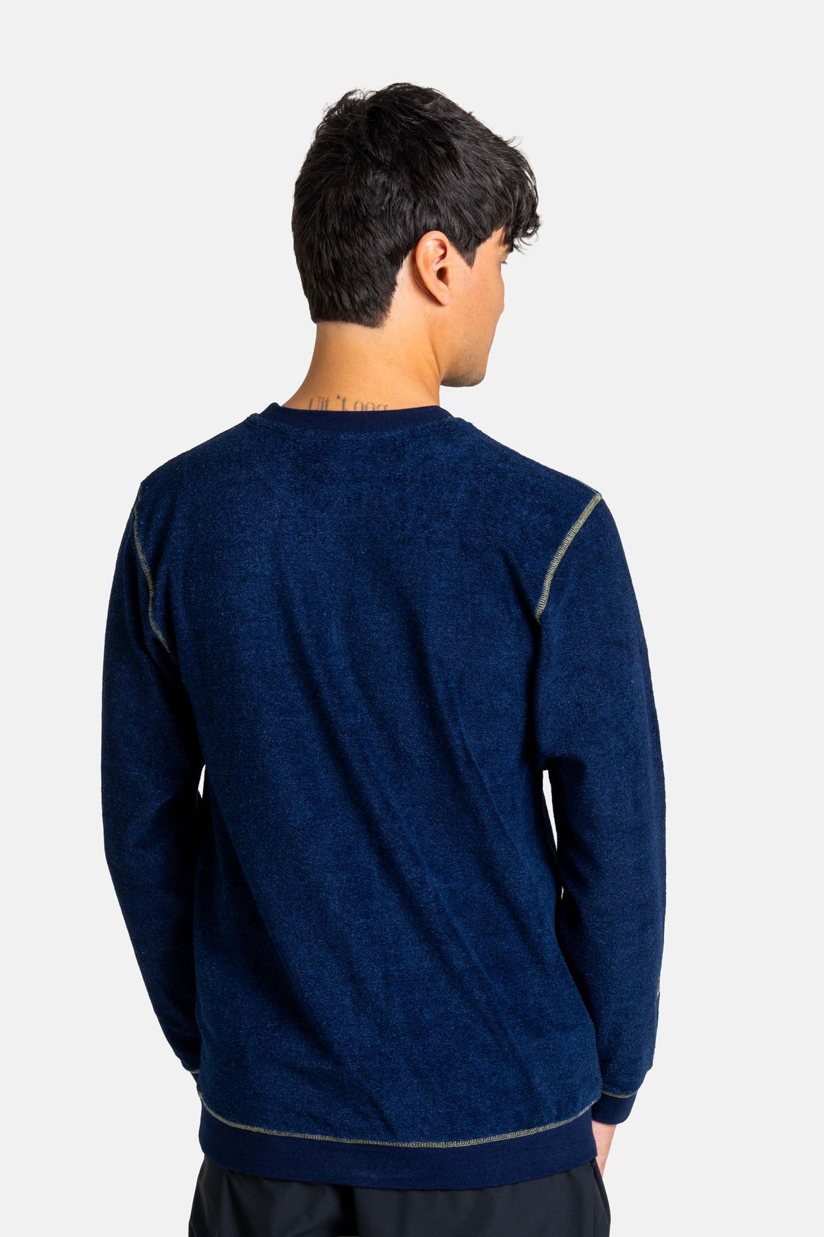 Coverstitch Crewneck Indigo