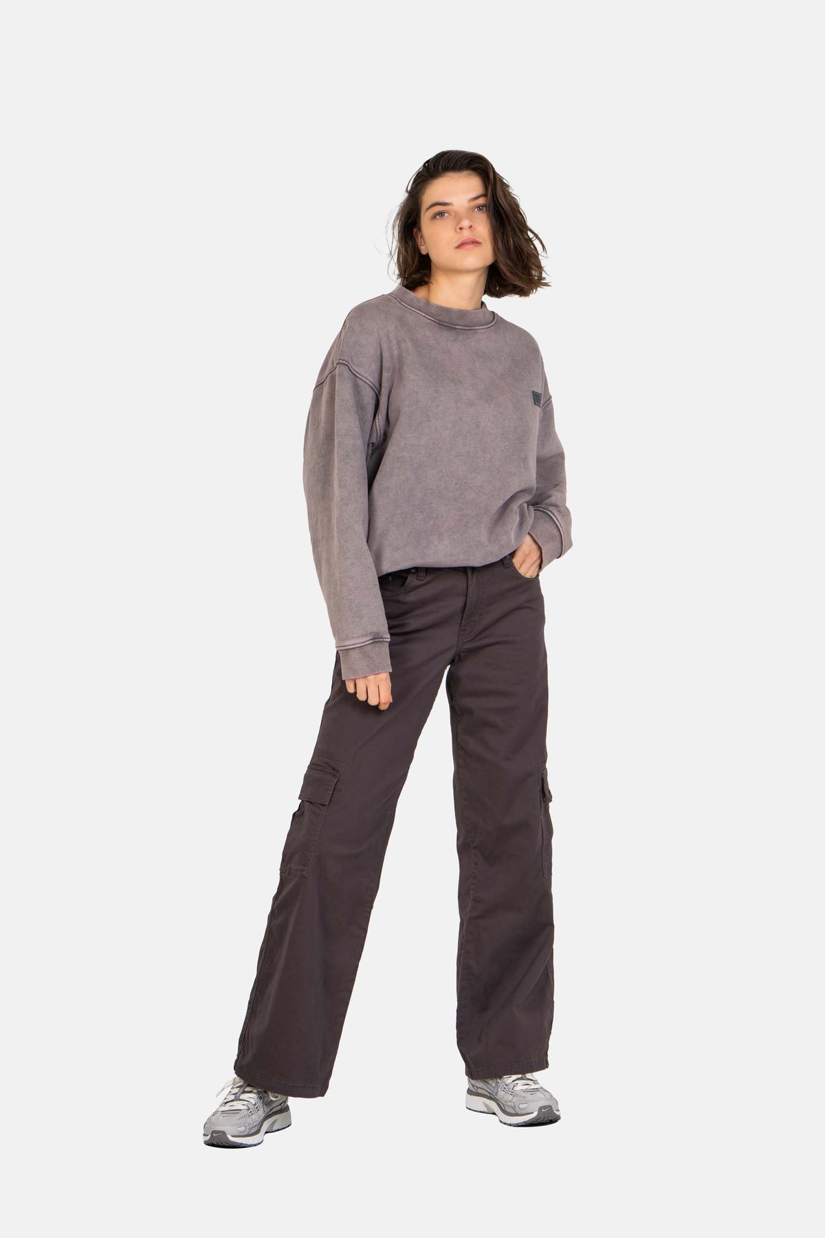 Women Mia Cargo Stone Grey