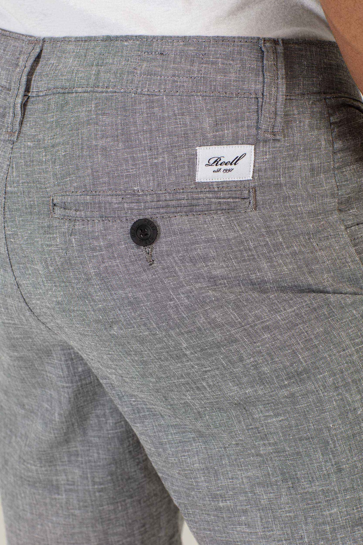 Flex Grip Chino Short Grey Linen