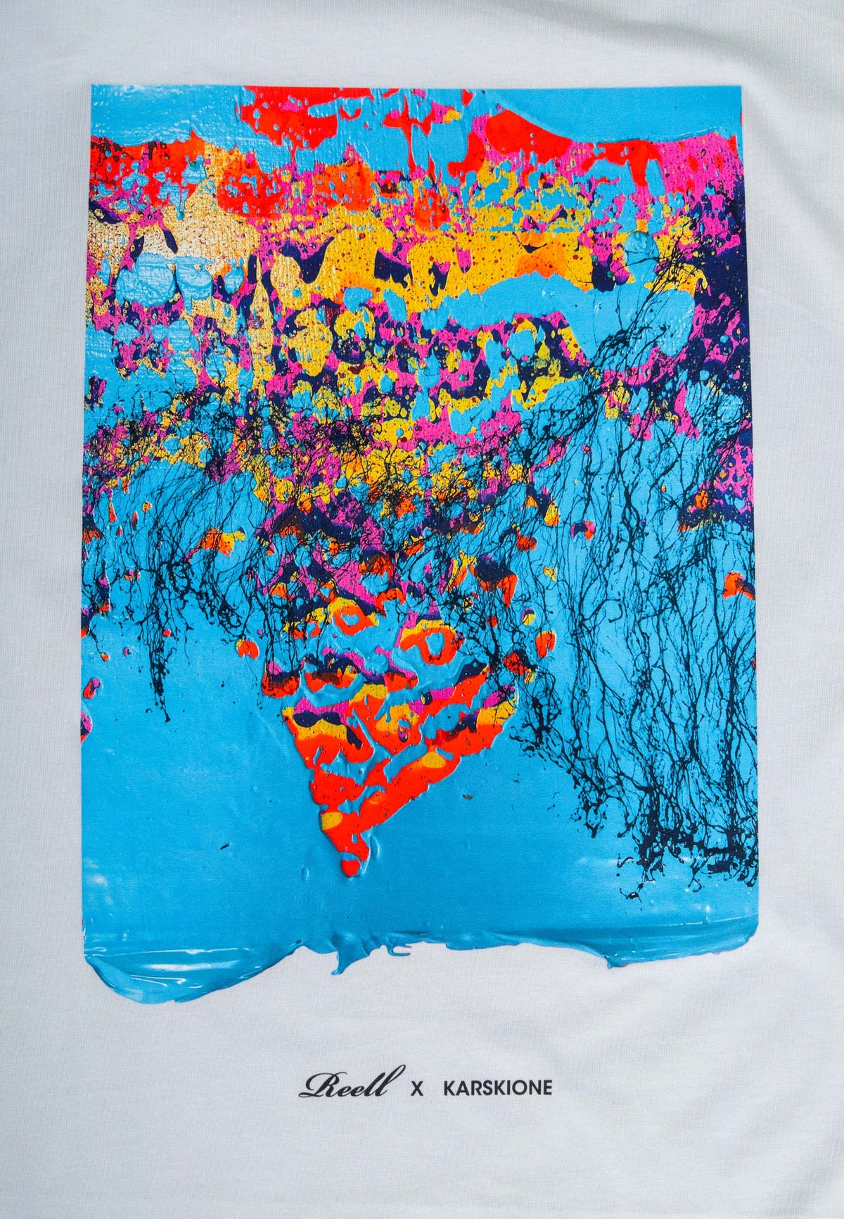 Reell x Karskione T-Shirt Water Blue