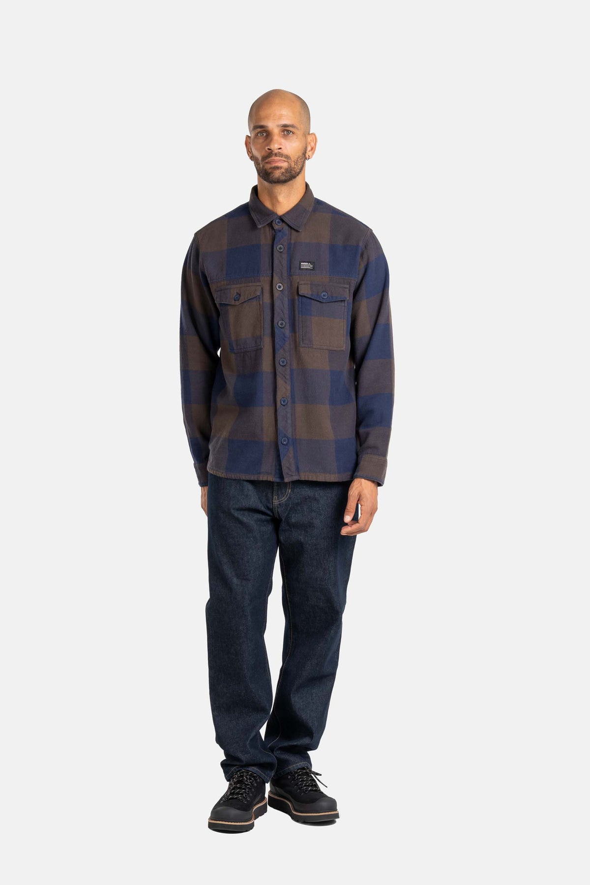 Freeman Shirt Check Brown/Navy