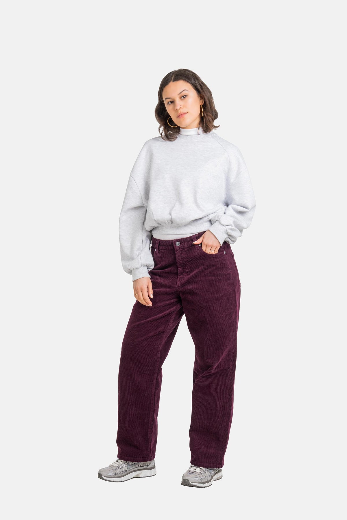 Women Chloé Baggy Burgundy Cord