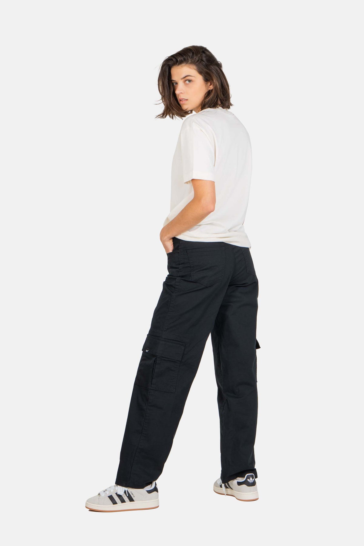 Women Marusha Cargo Black Canvas