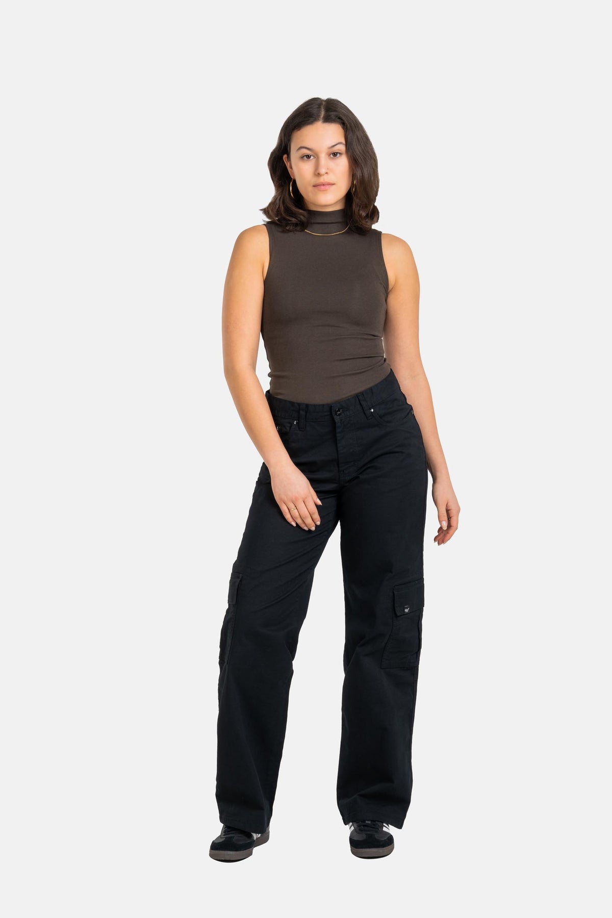 Women Mia Cargo Deep Black Canvas