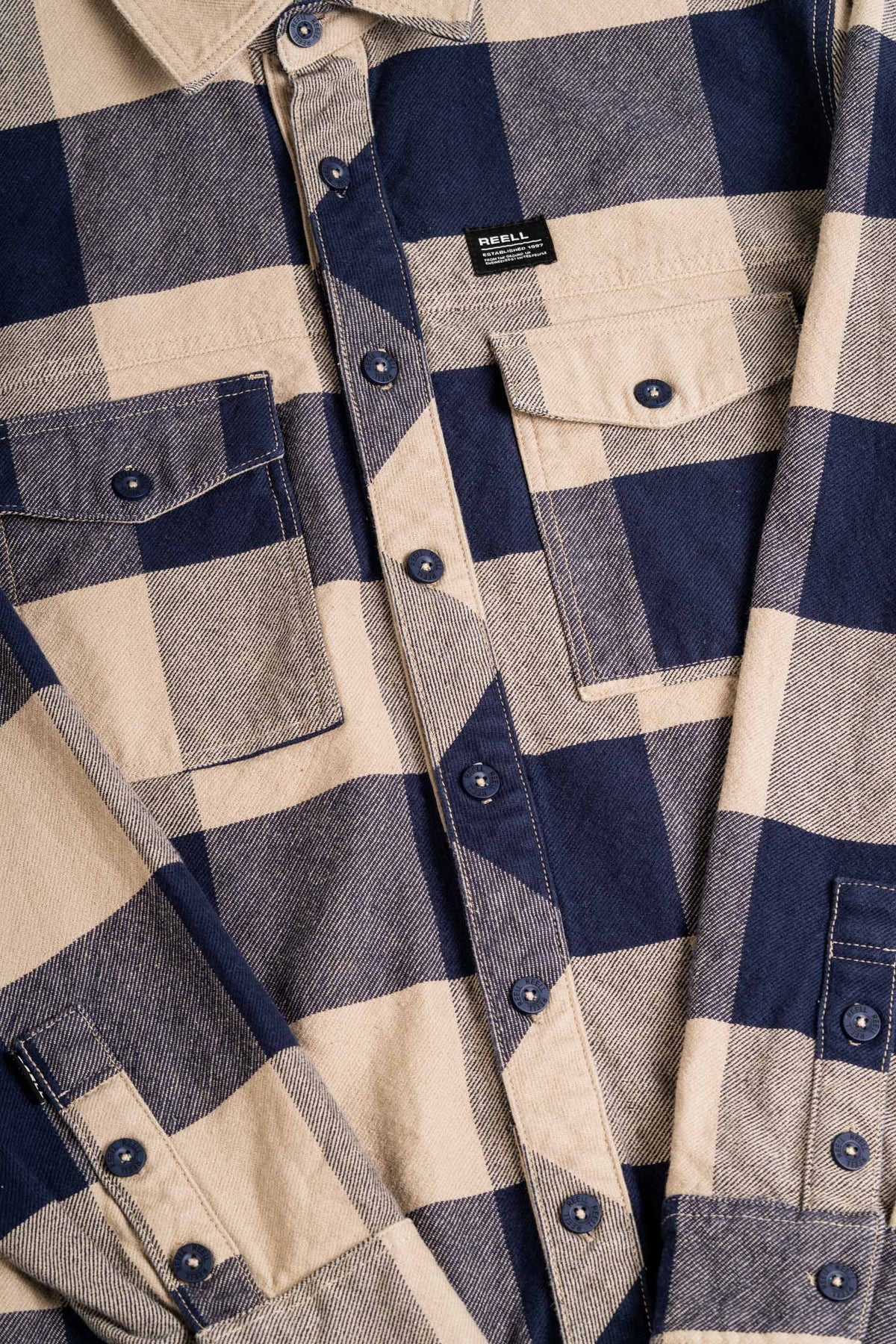 Freeman Shirt Check Navy/Sand