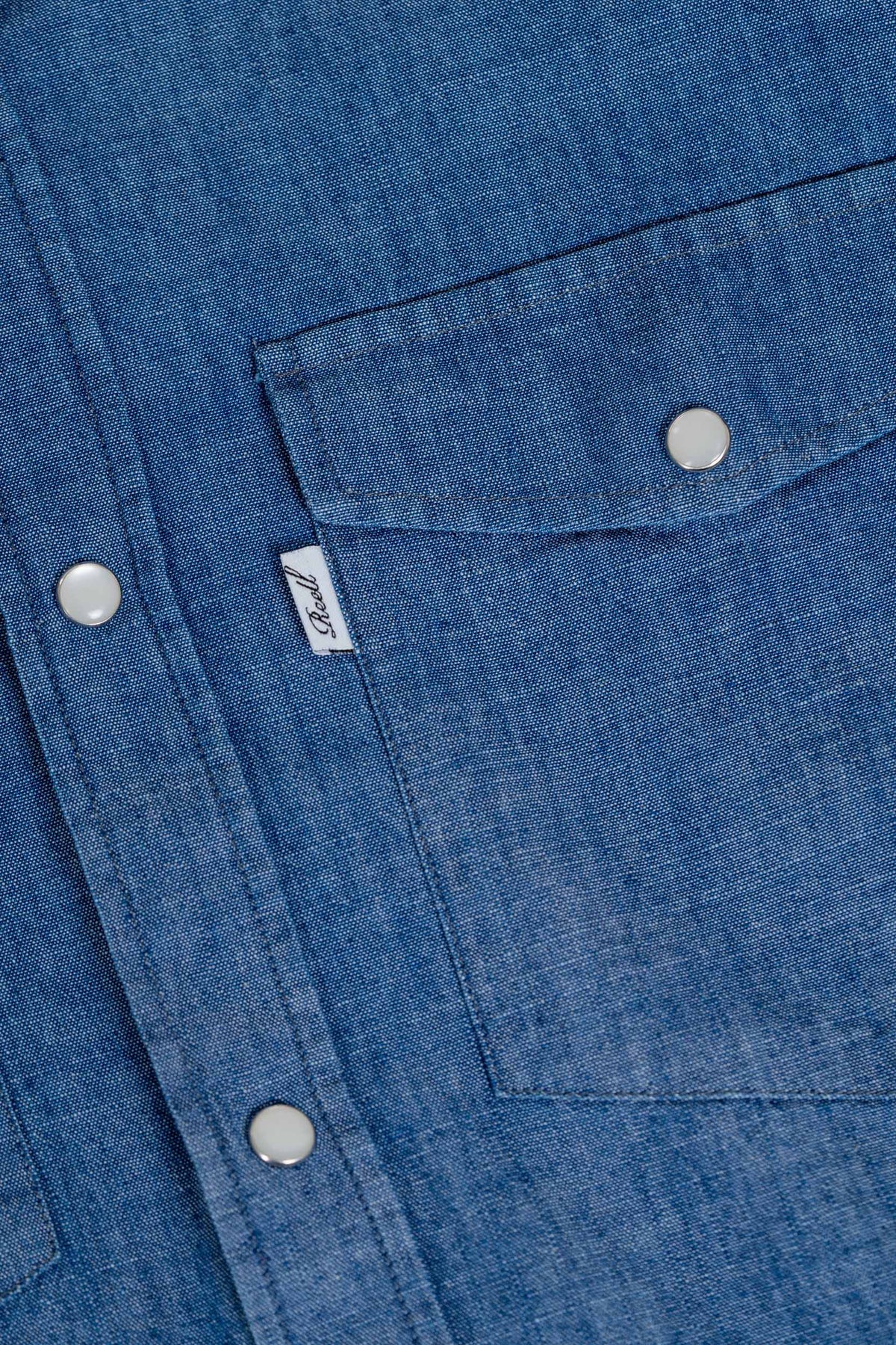 Western Shirt Mid Blue Wash