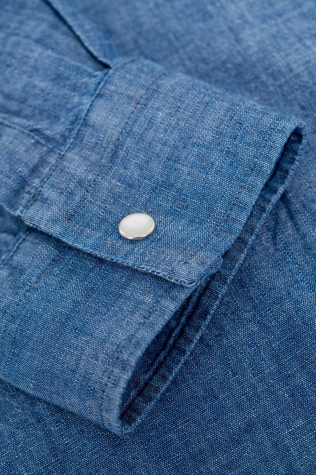 Western Shirt Mid Blue Wash