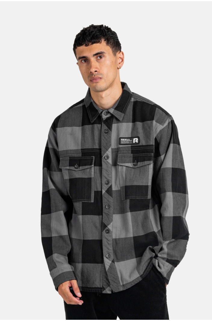 Freeman Shirt Check Black-Grey