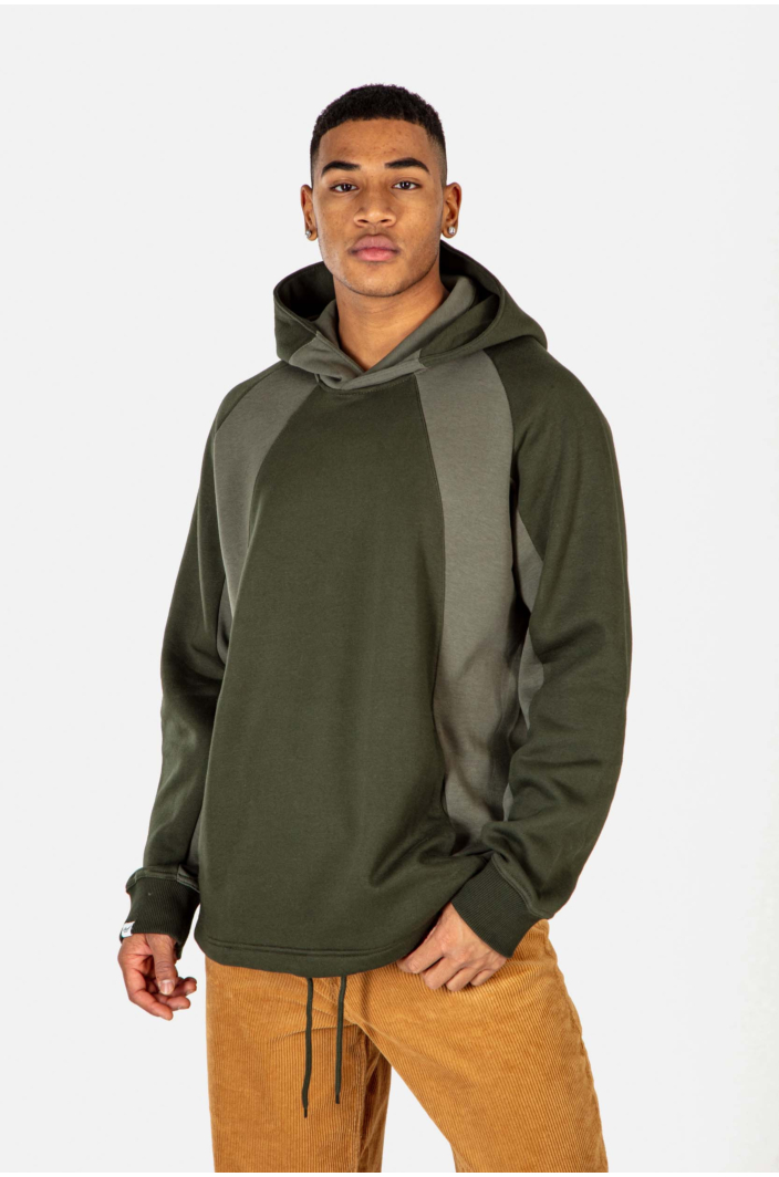 Double Hoodie Forest Green / Beetle Green