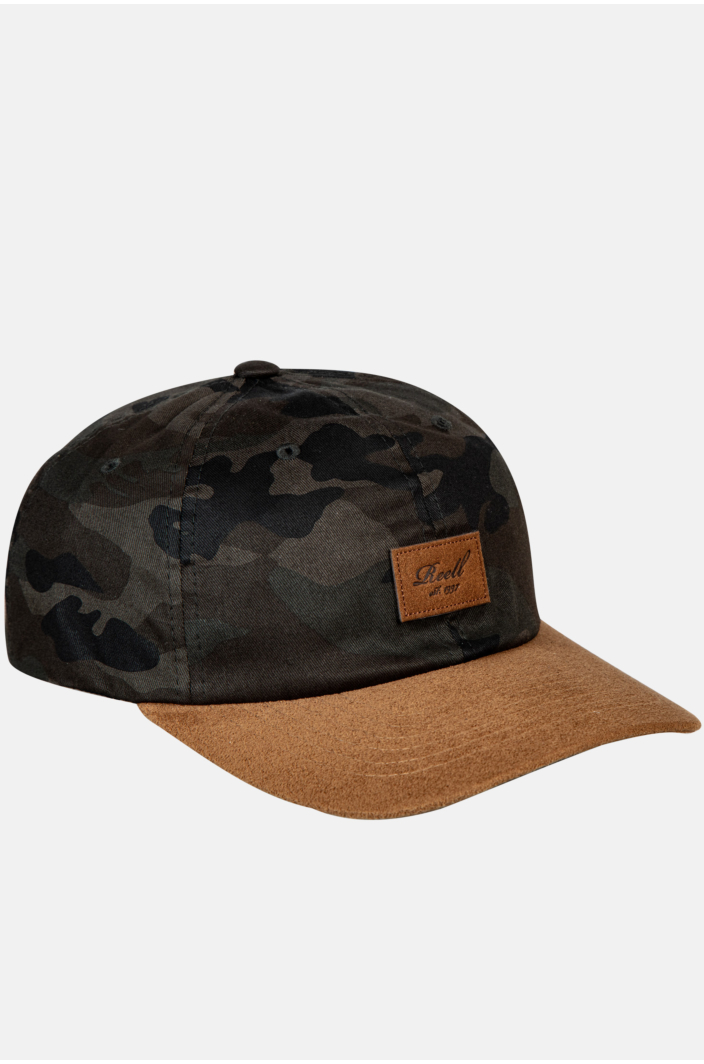 Curved Suede Cap, Camouflage